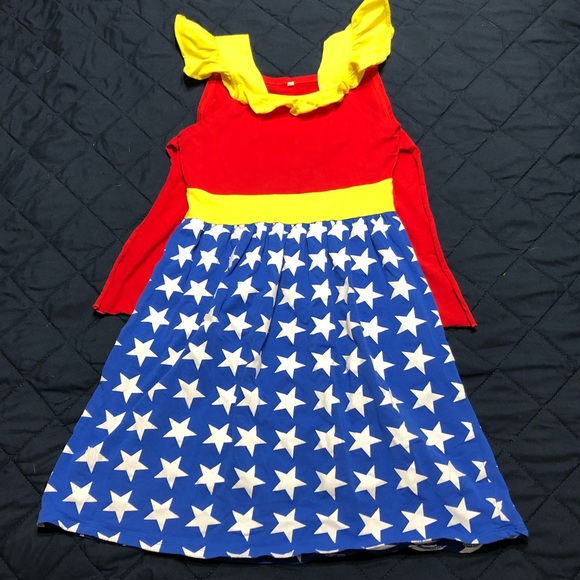 Wonder Woman style play dress. Size 10, but probably fits more like 6-8. VGUC - Picture 1 of 5